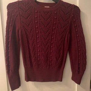 A New Day(Target) Maroon Knitted Crew Neck Sweater